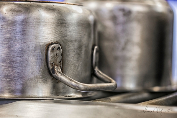 Scrubbed and Scratched Stock Pots