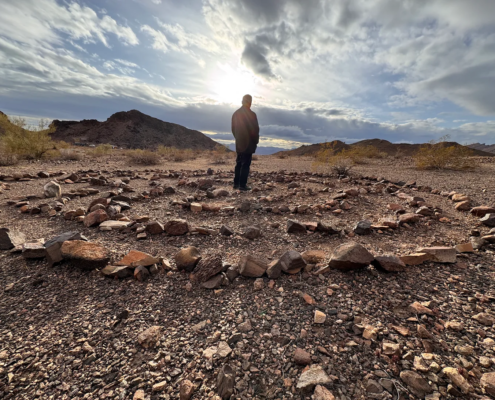 Scott standing in Rock Maze