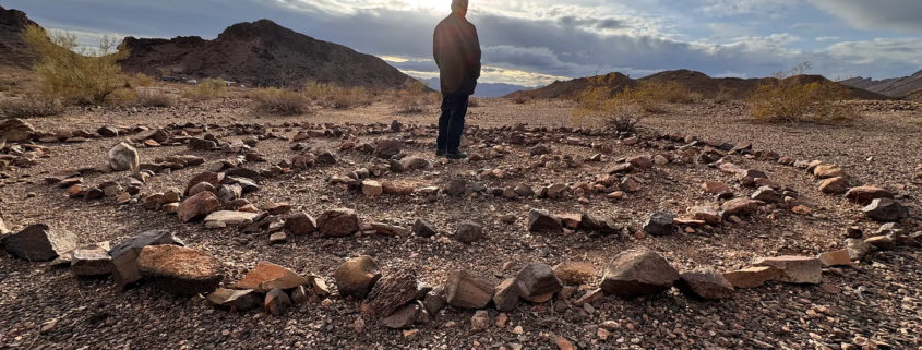 Scott standing in Rock Maze