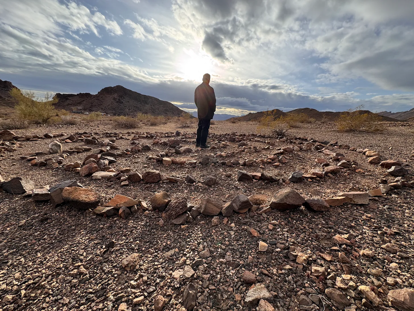 Scott standing in Rock Maze